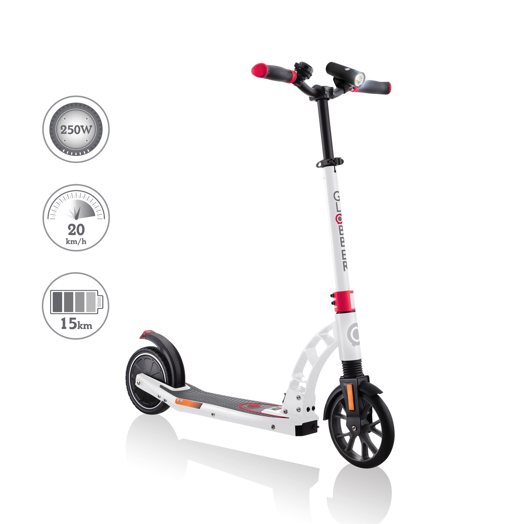 ONE K E-MOTION 15 foldable electric scooter for adults and teens aged 14+ -  Globber - Globber Armenia