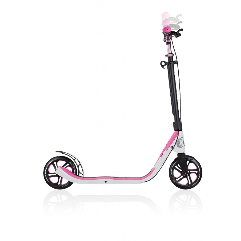 Globber Scooter One NL 205-180 Duo de dos ruedas, ruedas grandes, soporte  de cuerpo reforzado de hasta 220 libras, 8 años en adelante