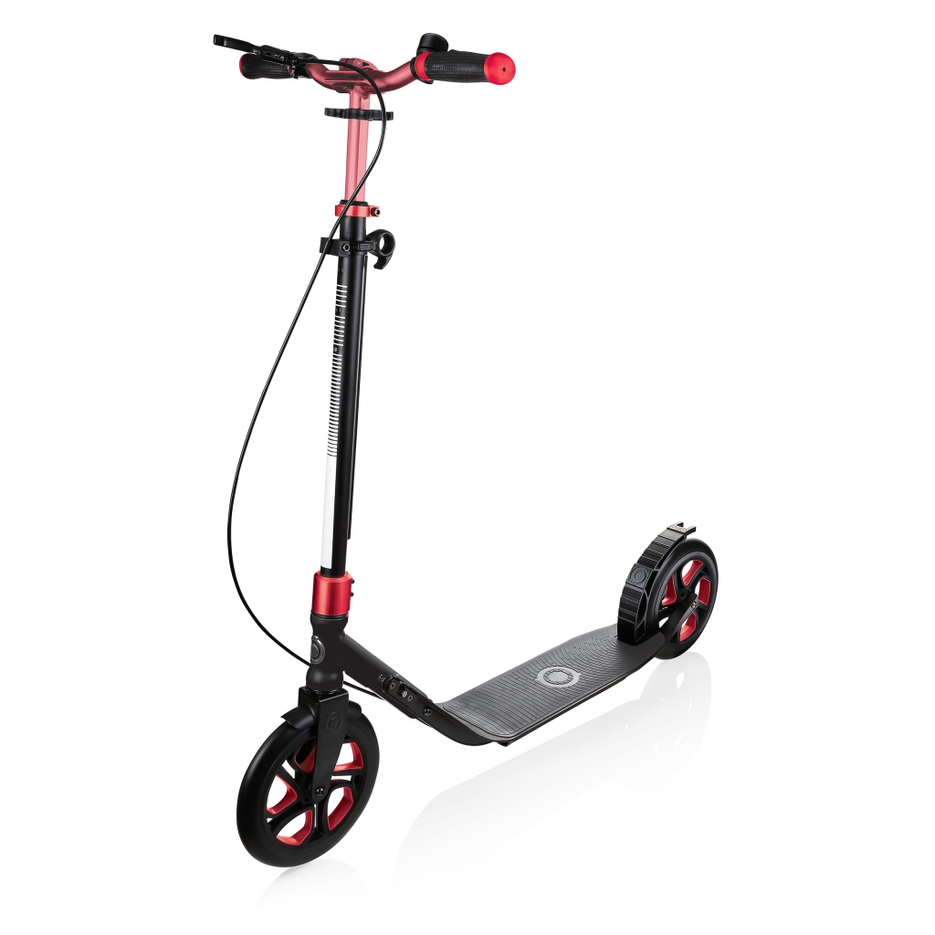 Globber Scooter One NL 205-180 Duo de dos ruedas, ruedas grandes, soporte  de cuerpo reforzado de hasta 220 libras, 8 años en adelante