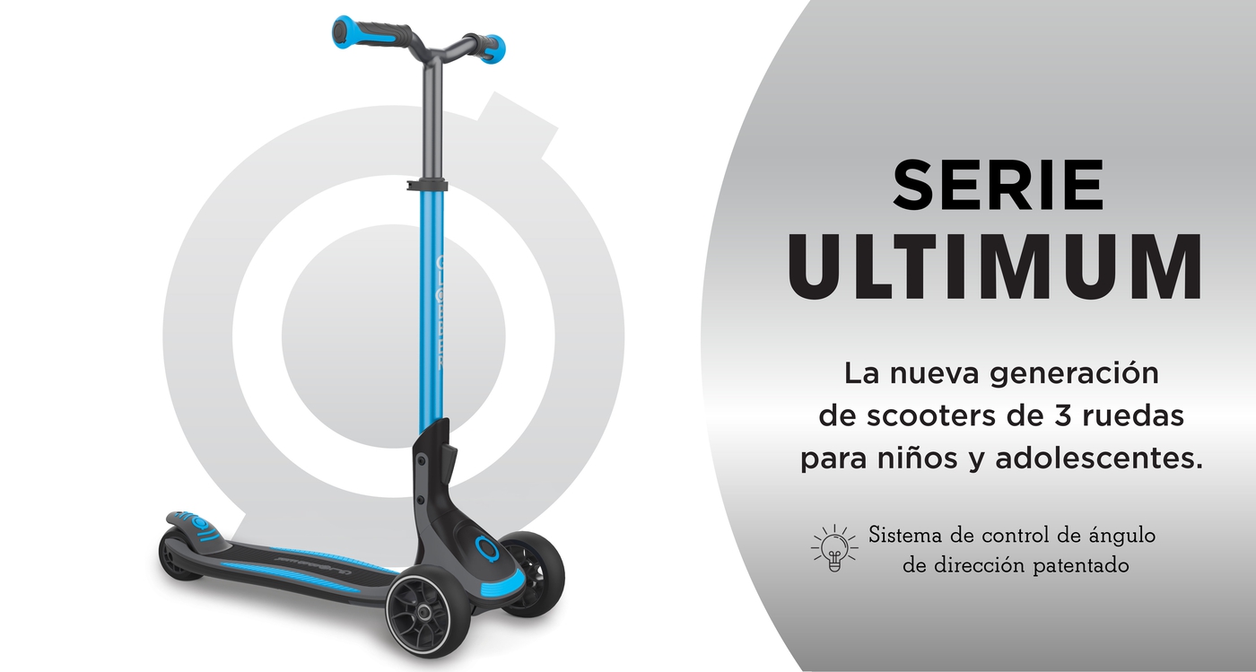 Globber Ultimum Scooter | Patineta de 3 ruedas para adultos y niños de 5  años | Patineta plegable con cubierta segura y antideslizante y frenos de