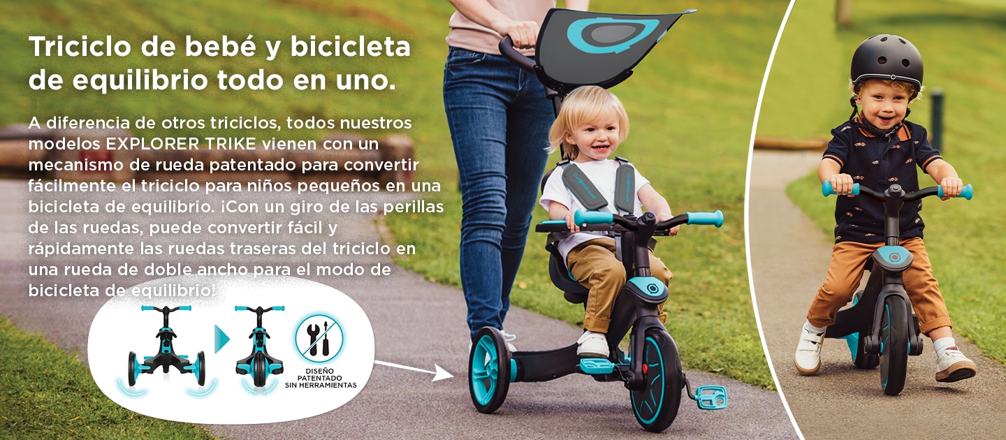 Triciclo y bicicleta de equilibrio para niños todo en uno - Globber  EXPLORER TRIKE - Globber Spain