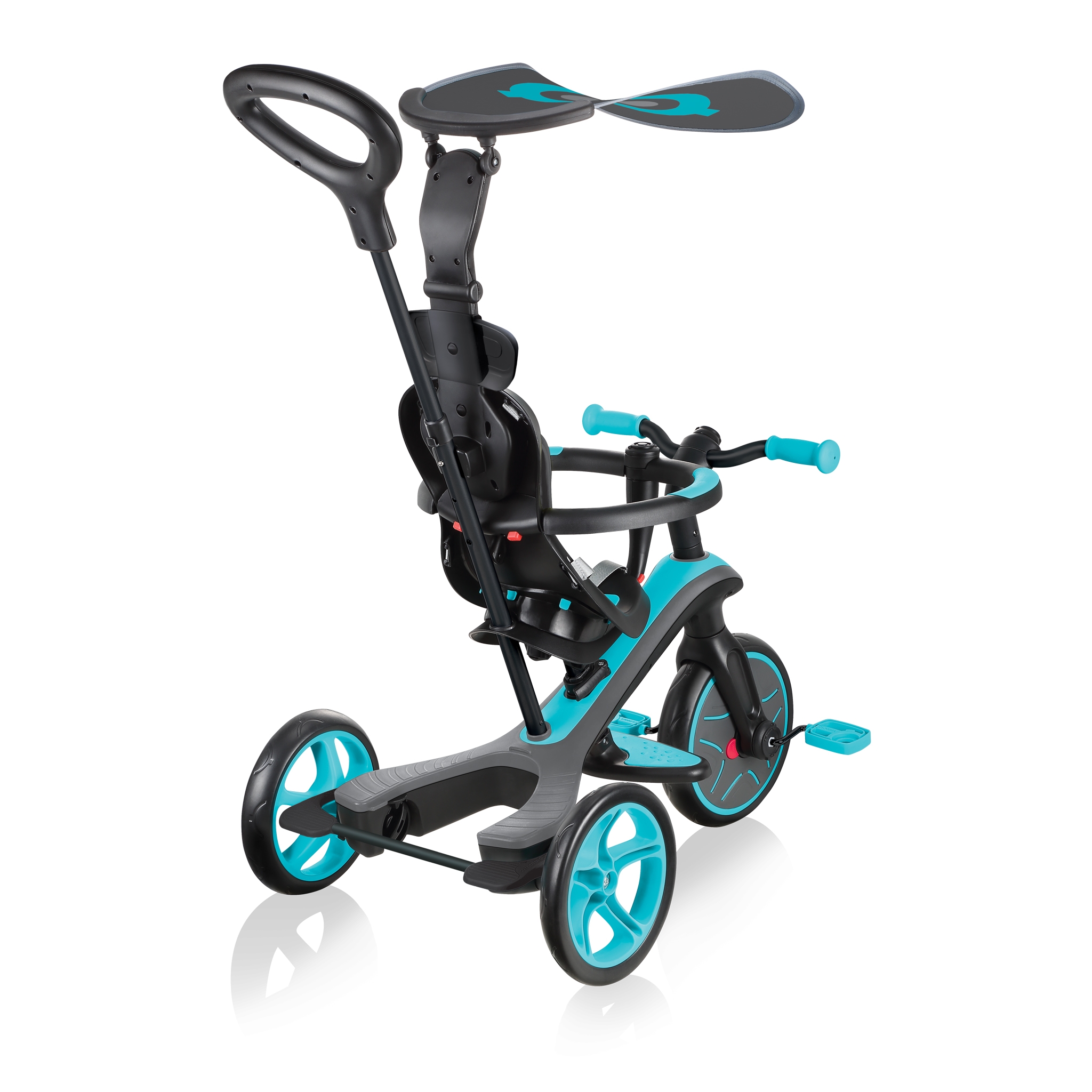 Acheter en ligne GLOBBER Tricycle Trike Explorer Foldable 4 in 1 (25 cm,  Gris, Noir) à bons prix et en toute sécurité 