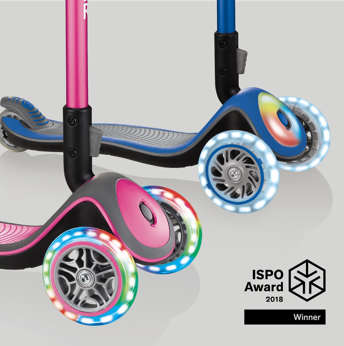 EVO Trottinette lumineuse en ligne pour enfants, Trottinette à 2 roues  avec poignée réglable en hauteur, Trottinette pliable facile pour enfants  pour garçons et filles