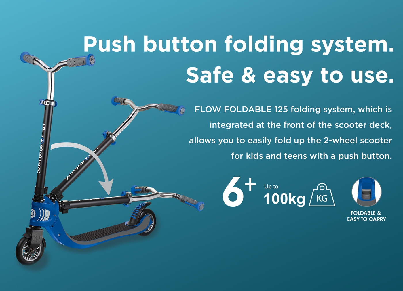 globber flow foldable 125 scooter