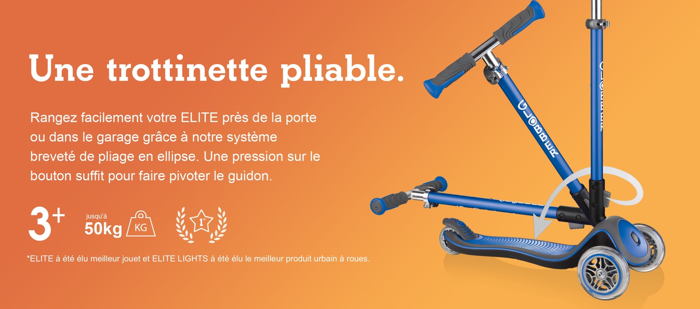 Une trottinette pliable.