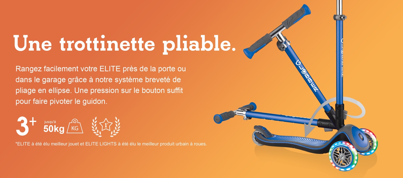 Une trottinette pliable.