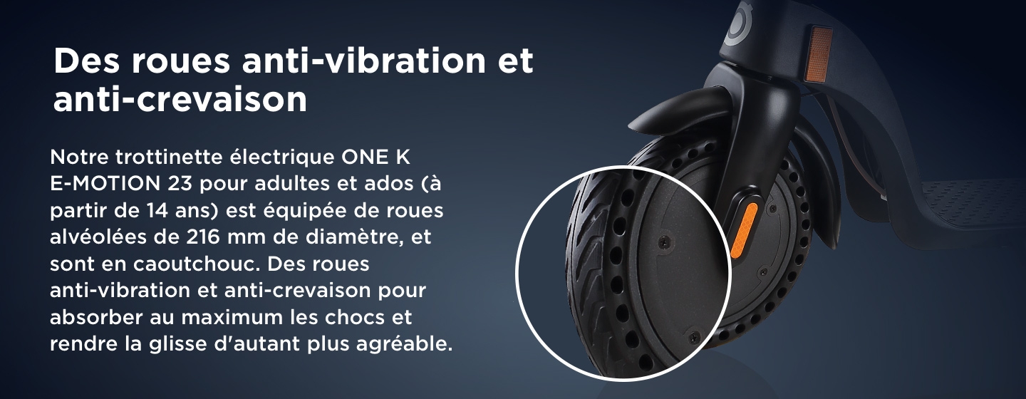 Des roues anti-vibration et anti-crevaison